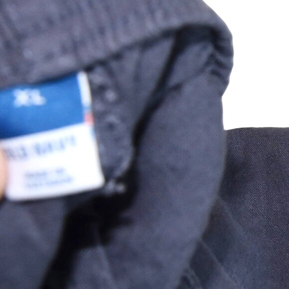 Old Navy Blue Grey Wide Leg Cropped Pants Size XL Linen Blend Elastic Waist - Picture 5 of 9